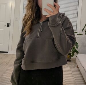 Women's Charcoal Half-Zip Hoodie